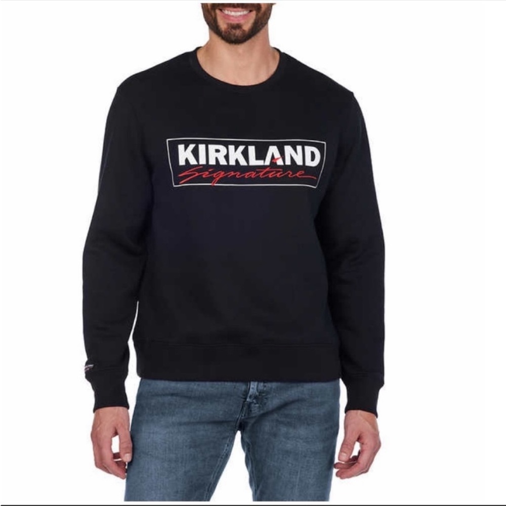 Kirkland Signature Unisex Logo Crewneck BLACK - Men sizes